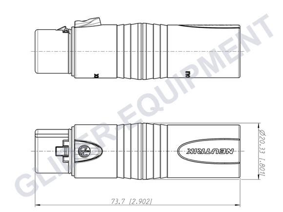 Neutrik XLR adapter female - male [NA3FM]